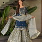 Attractive Blue Color Georgette With Embroidered Sequins Work Sharara Suits In USA