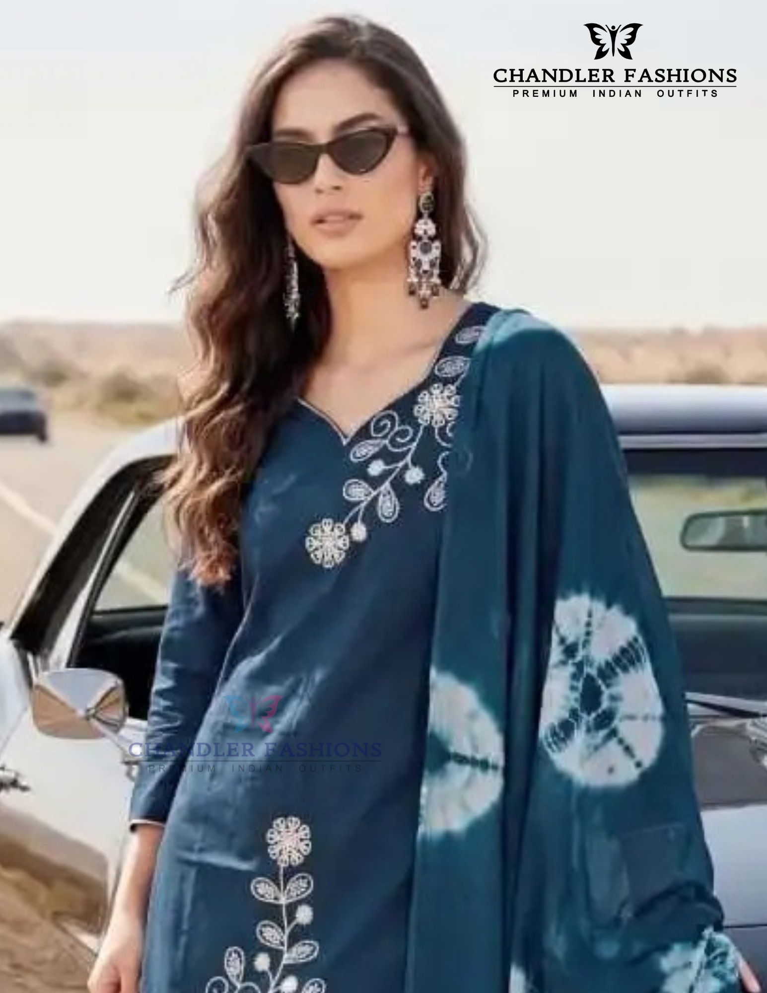 Teal Blue Color Cotton With Embroidery Work Salwar Suits Near Me