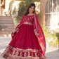 Rani Pink Color Faux Blooming With Embroidery Work Gown In Chandler