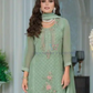 Light Green Color Chinon With Embroidery Work Salwar Suits Near Me