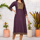 Lovely Purple Colored Rayon Kurti With Zari & Thread Embroidery Work