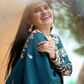 Charming Teal Blue Color Embroidery Work Lehenga Choli In Mesa