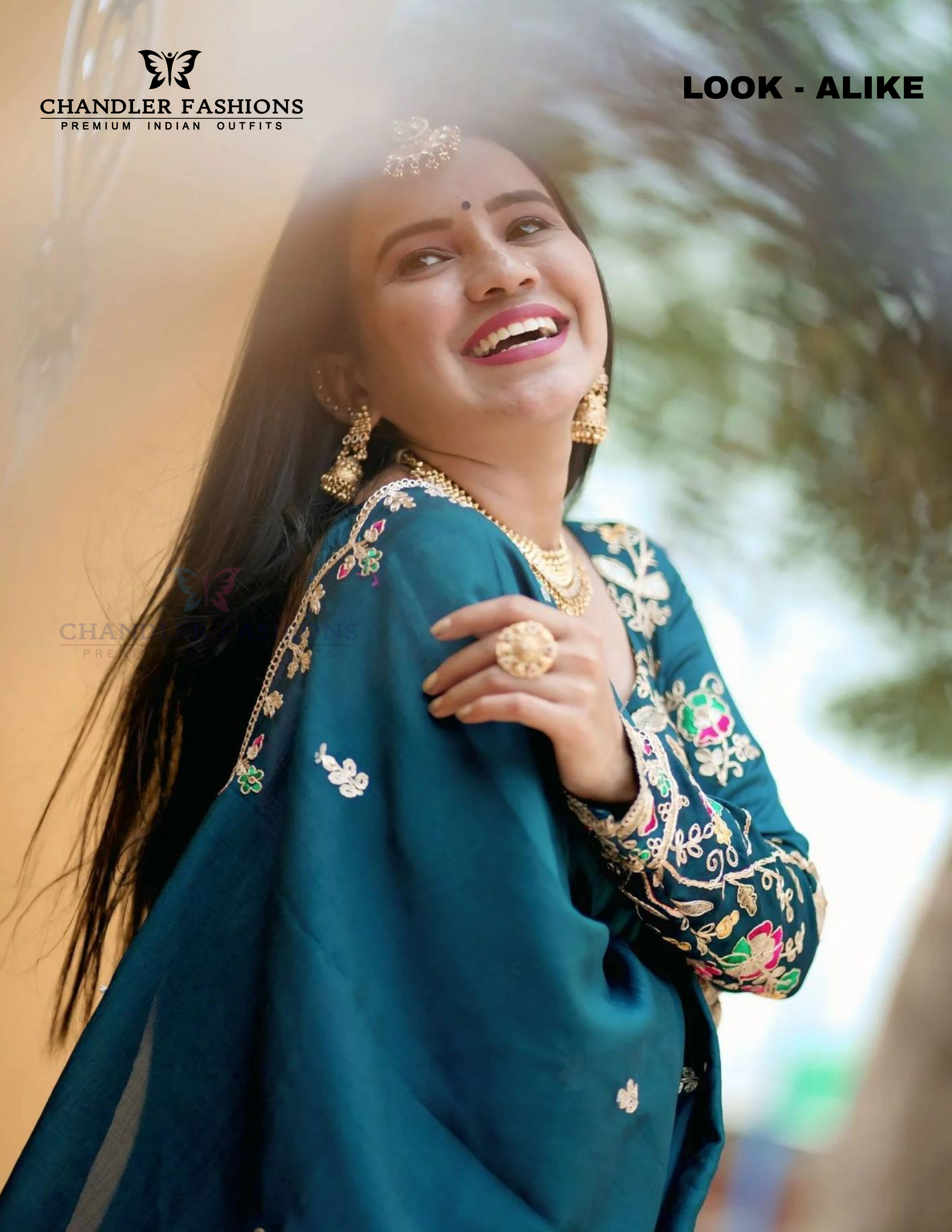 Charming Teal Blue Color Embroidery Work Lehenga Choli In Mesa
