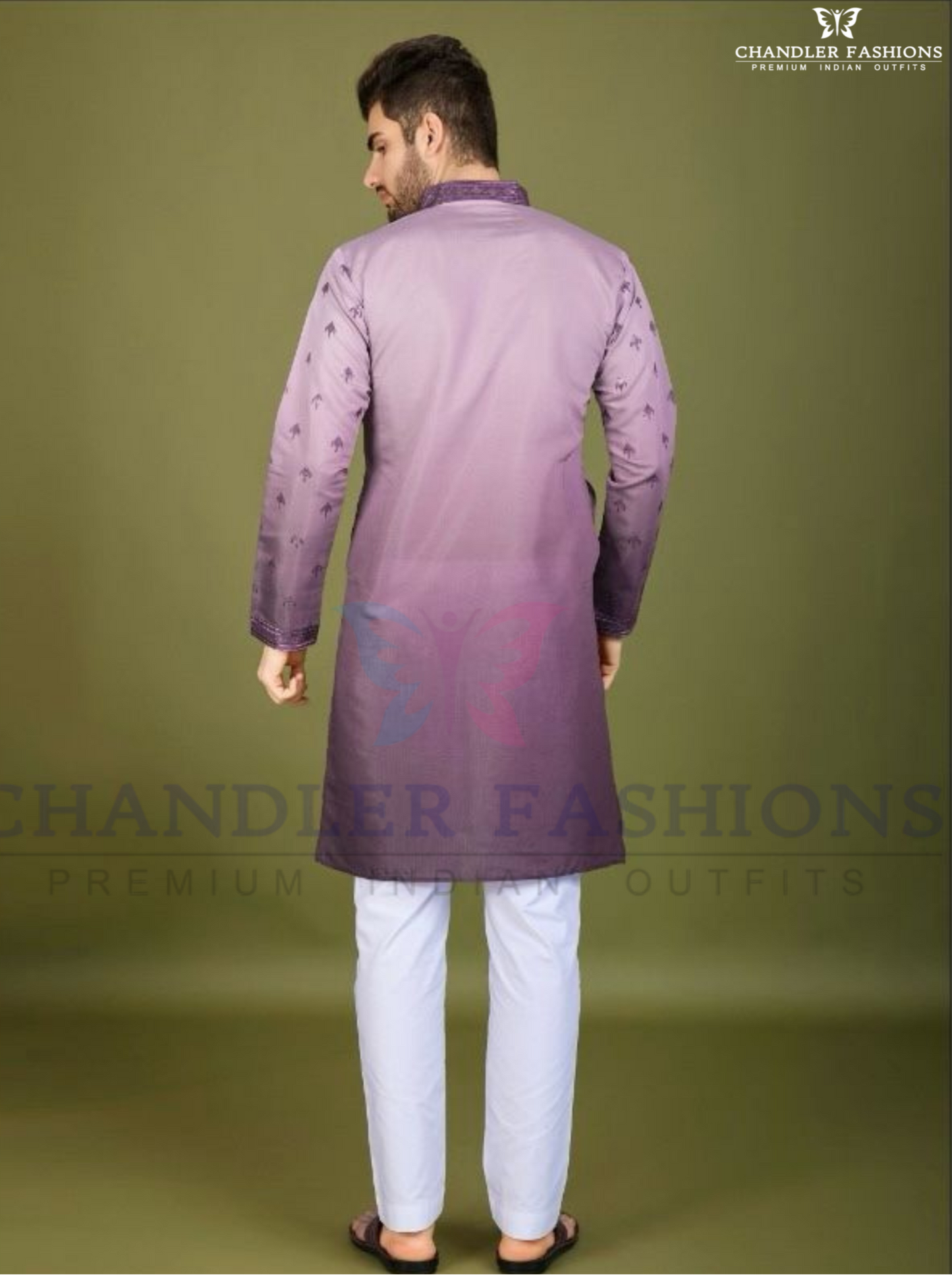 Attractive Purple Color Pajama Cotton Set For Men Near Me