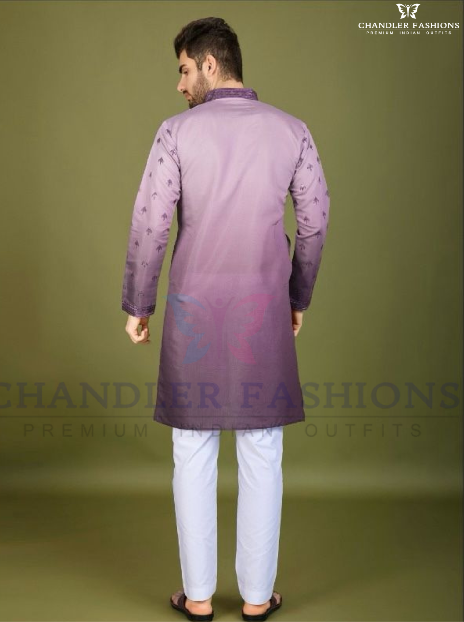 Attractive Purple Color Pajama Cotton Set For Men Near Me