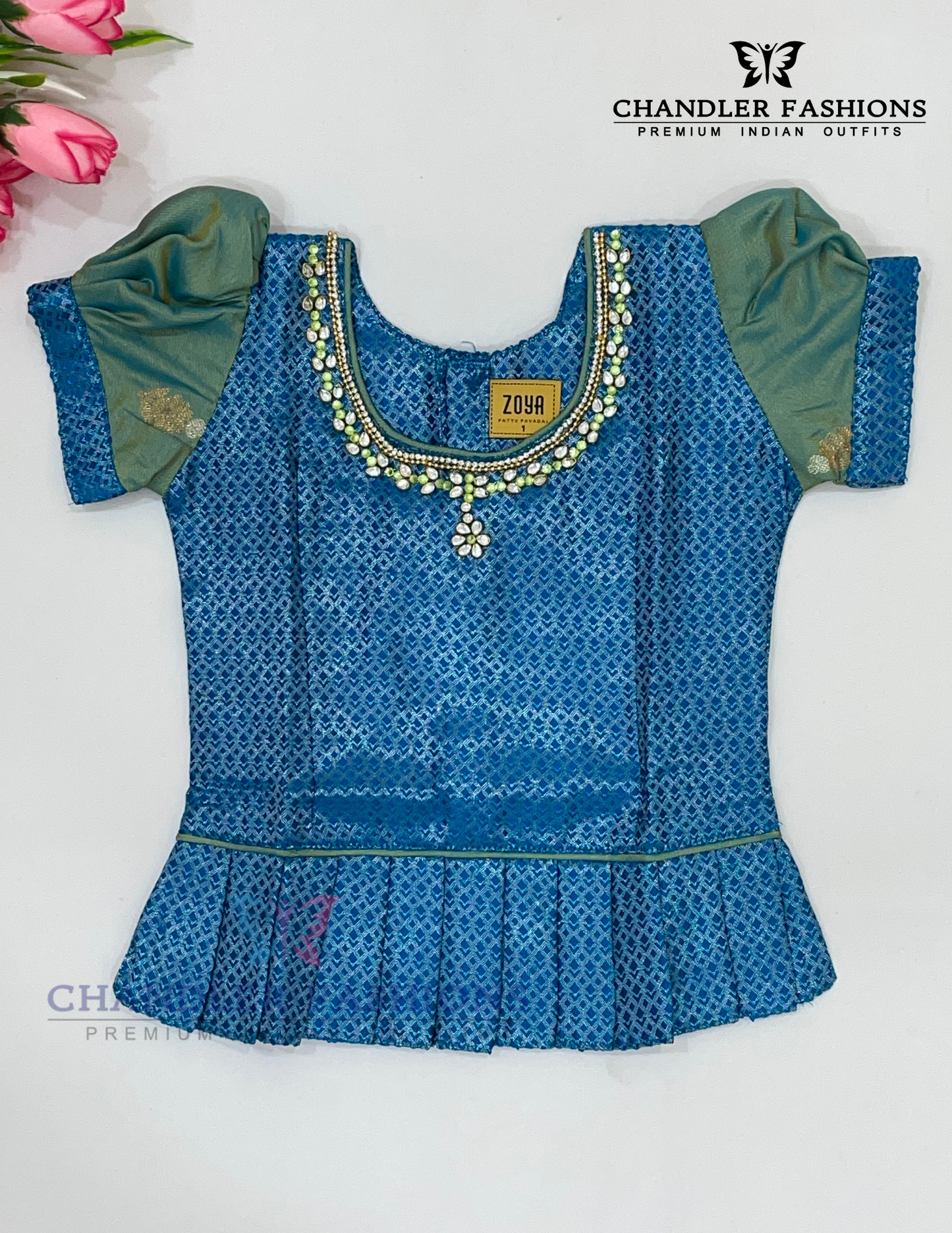 Pleasing Blue Color Soft Silk In Mesa