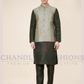 Wounderful Dark Green Color Embroidered Work Silk Kurta And Pajama With Jacket