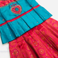 Elegant Sky Blue Colored Silk Langa Sets With Stone Work In Tucson