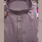 Light Purple Color Silk Kurta With Embroidery Work Pajama For Men Near Me