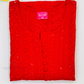 Attractive Red Color Soft Cotton With Chikankari Work Kurti In Suncity
