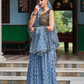 Beautiful Blue Colored Party Wear Lehenga Choli