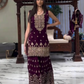 Faux Georgette Embroidery Sequins Work For Women Near Me