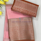 Pretty Light Pink Color Pure Kanchi Silk Floral Motifs With Orange Border And Silver Zari Work Saree For Women - SILKMARK CERTIFIED