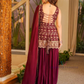  Maroon Color Georgette Palazzo Suit In USA