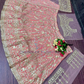 Pink Color Soft Net With Heavy Embroidery And Mirror Work Lehenga In USA