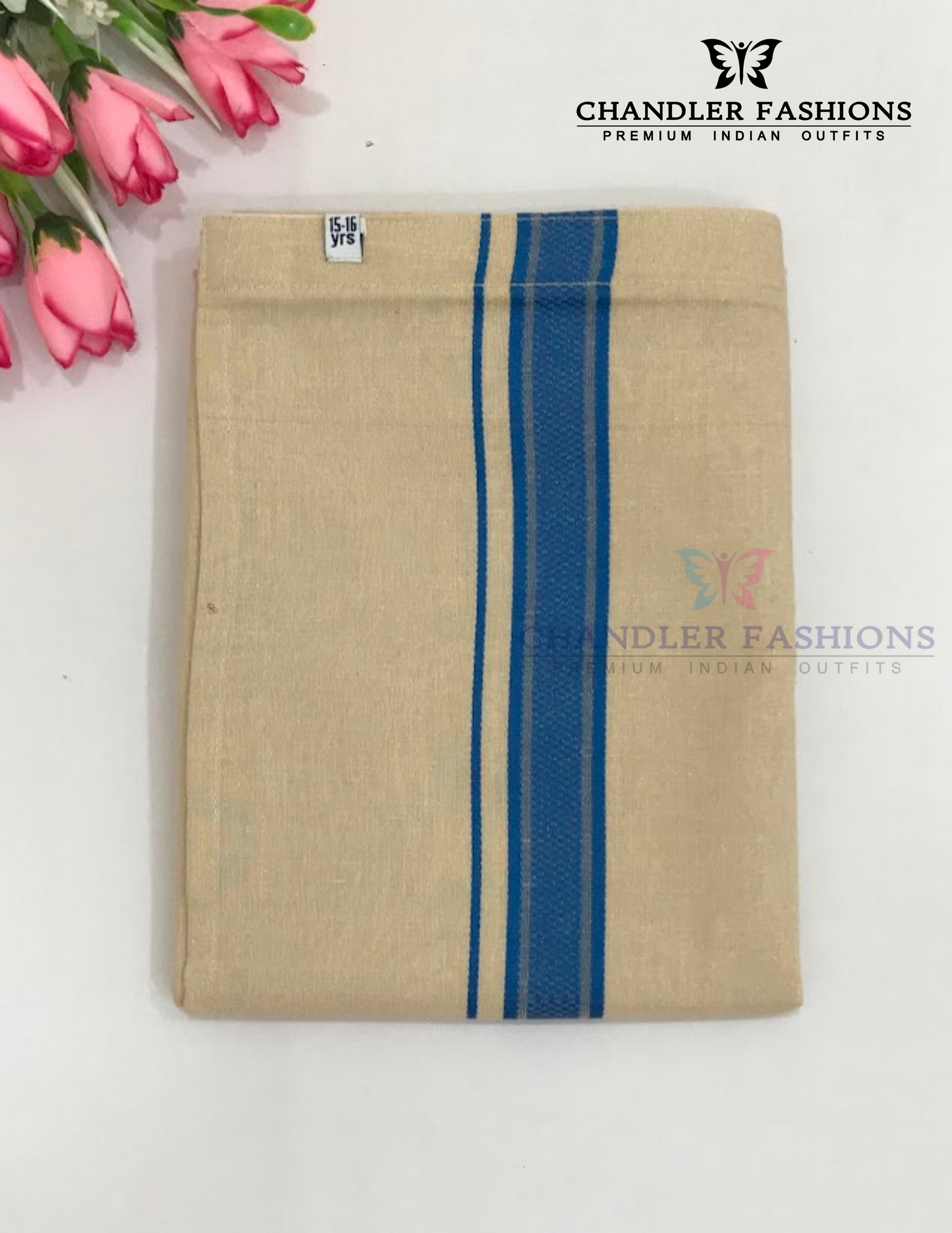 
Graceful Blue Color Cotton Shirt With Tissue Zari Work Dhoti Set In Mesa
