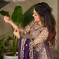 Purple Color Crazy Silk Embroidery Sequins Work Palazzo Suits In Mesa