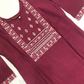 Delightful Maroon Color Cotton Kurti In USA