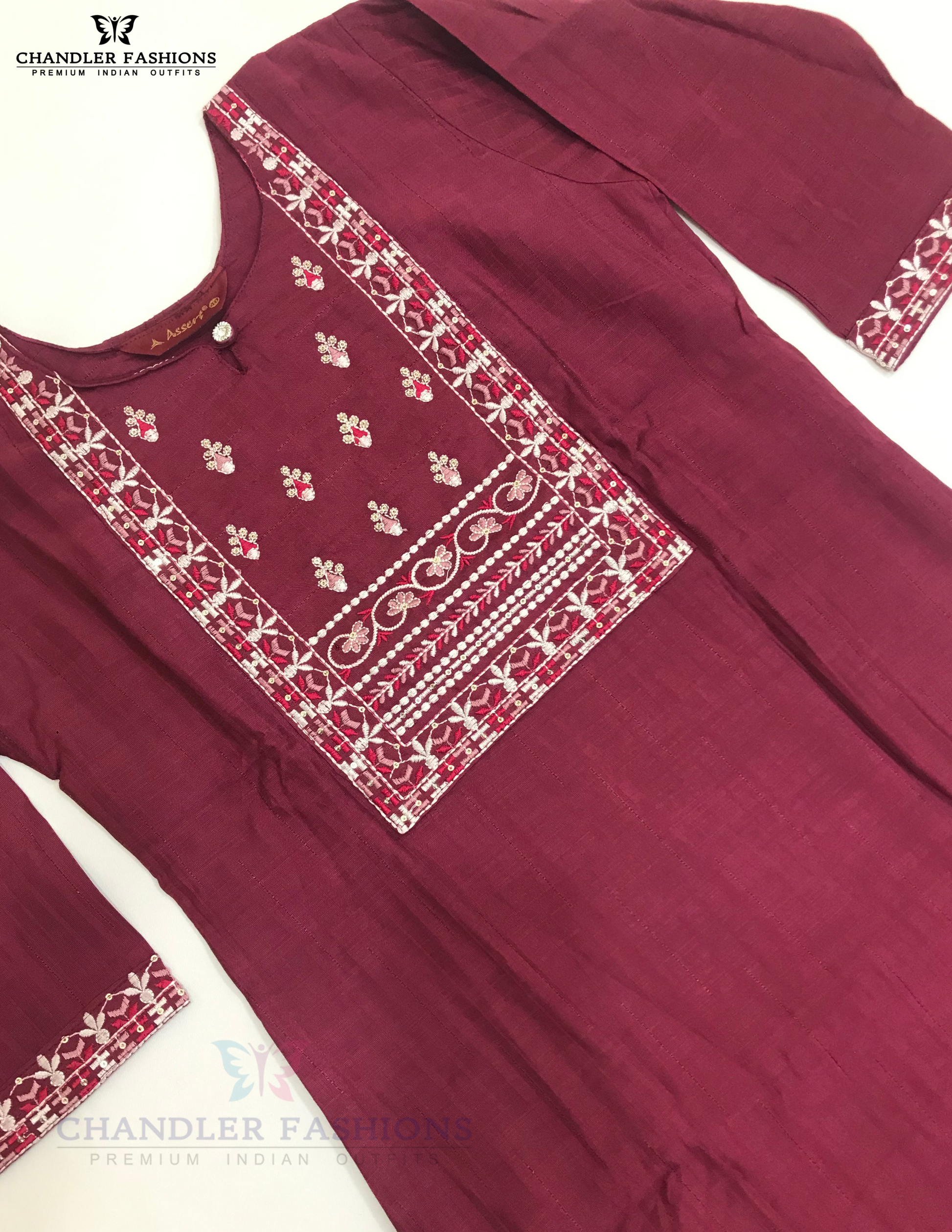 Delightful Maroon Color Cotton Kurti In USA