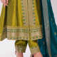 Mehendi Green Embroidery And Sequins Work Kurti Suit In Suncity