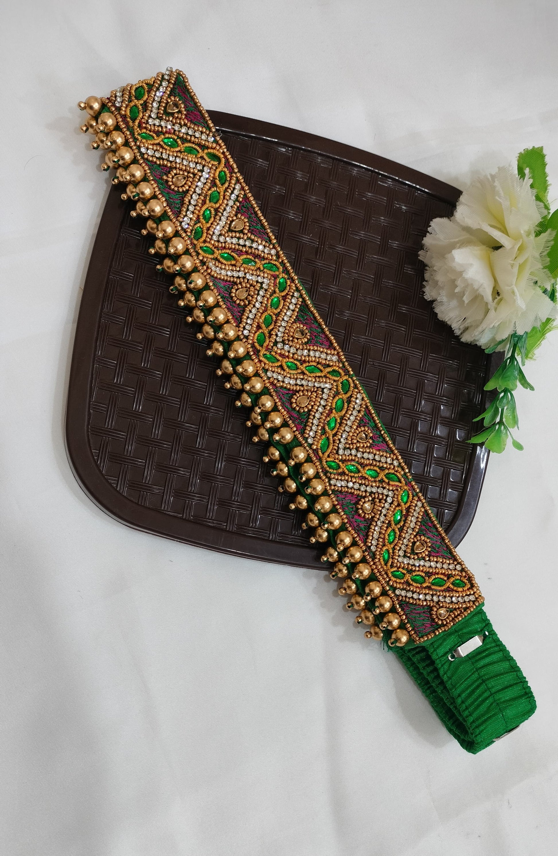 Green color saree belt in usa