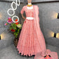 Gorgeous Pink Colored Faux Georgette Embroidery And Sequence Work Lehenga & Cholis For Women