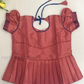 Attractive Pink And Blue Color Zari Work With Silk Langa set In Mesa