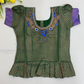 Attractive Green And Blue Color Stone Work With Silk Langa set In Yuma