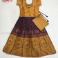 Alluring Yellow And Maroon Color Art Silk With Embroidery And Mirror Work Choli Set For Girls