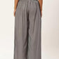 Charming Grey Colored Cotton Palazzo Pants For Women In Yuma