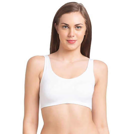 Amazing White Colored Cotton Sports Bra For Women