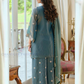 Blue Color Silk With Embroidery Work Palazzo Suits In Prescott