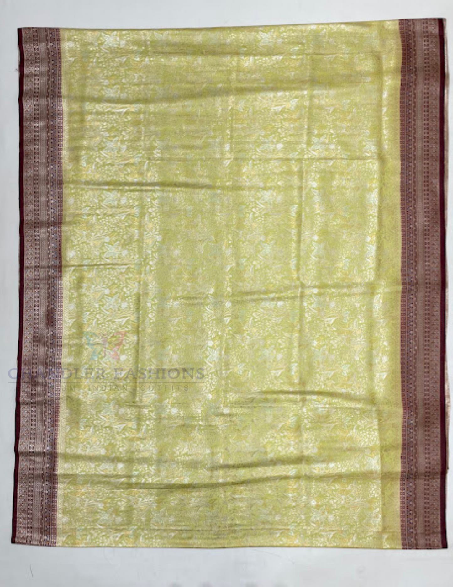 Light Green Soft Silk Saree With Designer Zari Work In Surprise