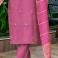 Pink Color Salwar Suits Embroidery Work With Dupatta Set In Chandler