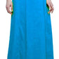 Beautiful Dodger Blue Women's Pure Cotton Readymade Petticoat For Saree