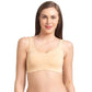 Pretty Beige Colored Cotton Sports Bra For Women