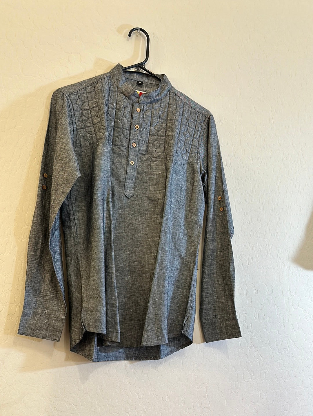 Attractive Grey Color Shirt With full Sleeve For Men