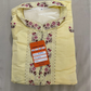 Elegant Light Yellow Color With Cotton Embroidery Work Kurta Suits For Men