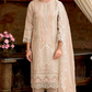 Beautiful Beige Color Organza Heavy Embroidery Salwar Suits For Women