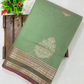 Olive Green Color Silk Cotton Saree With Zari Work For Women Near Me