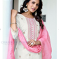 White And Pink Color Roman Silk Salwar Suits Near Me