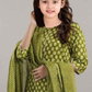 Green Color Cotton With Digital Print Kurti Suits For Near Me