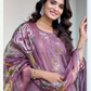 Lavender Color Roman Silk Salwar Suits With Dupatta Near Me