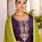 Charming Purple Color Chanderi Silk Salwar Suits With Embroidery Work For Women Near Me