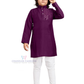 Fantastic Purple Color Silk With Embroidery And Sequins Work Kurta Pajama Set For Kids