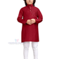 Marvelous Red Color Sequins Work Silk Kurta Set For Kids