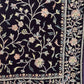 Alluring Purple Color Soft Georgette Embroidered With White Stone Fancy Saree - PREMIUM QUALITY