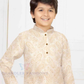 Beige Color Poly Cotton With Print Work Kurta Pajama Set Nar Me