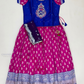 Beautiful Blue And Pink Color Georgette With Embroidery And Mirror Work Girls Choli Set