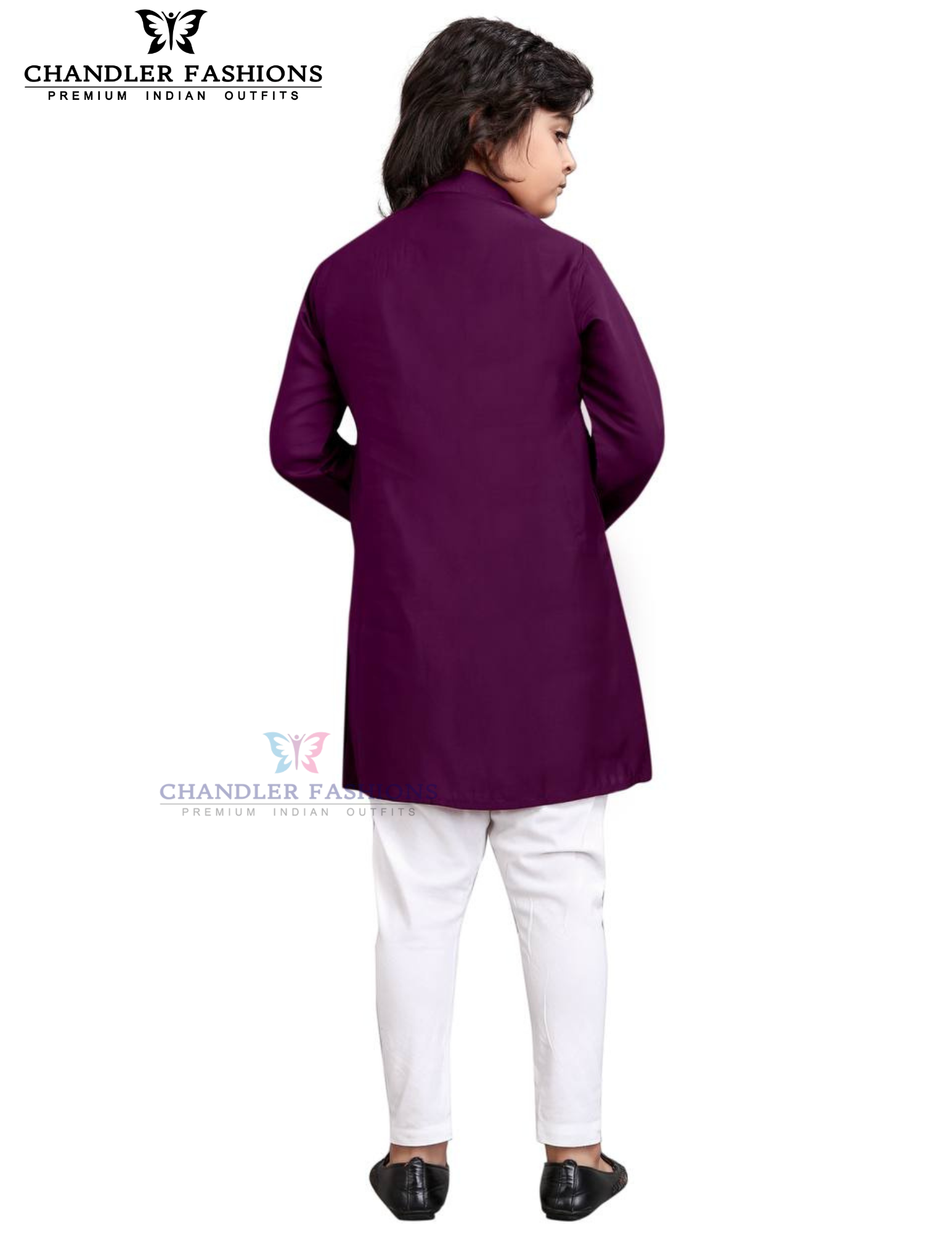 Purple Color Silk With Embroidery And Sequins Work Kurta In USA